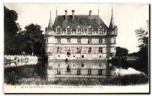 Ansichtskarte AK Azay Le Rideau Le Chateau La Facade Occidentale