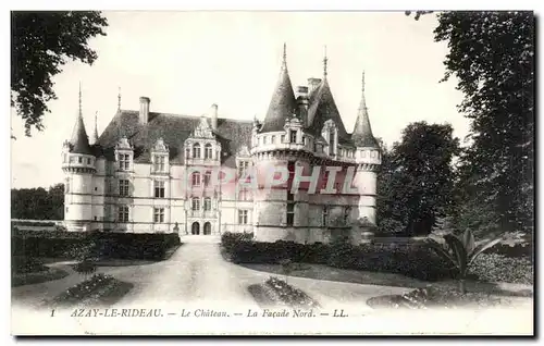 Cartes postales Azay Le Rideau Le Chateau La Facade Nord