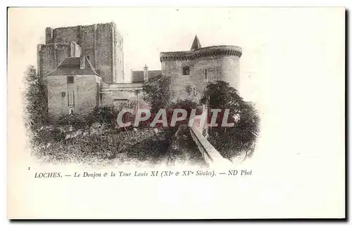 Cartes postales Loches Le Donjon la Tour Louis