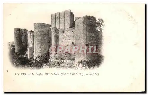 Cartes postales Loches Le Donjon Cote Sud Est