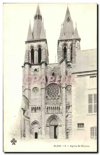 Cartes postales Blois Eglise St Nicolas