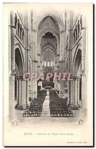 Cartes postales Blois Interieur de l&#34eglise Saint Nicolas