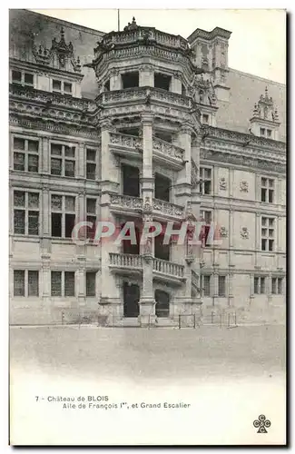 Cartes postales Chateau de Blois Alle de Francois 1er Grand Escalier