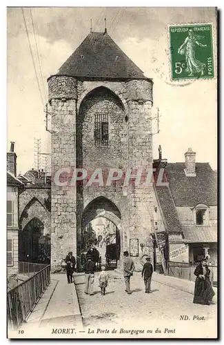 Cartes postales Moret La Porte de bourgogne ou du Pont