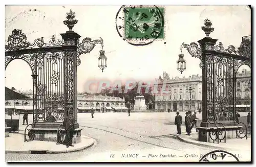 Cartes postales Nancy Place Stanislas Grilles Jean Lamour