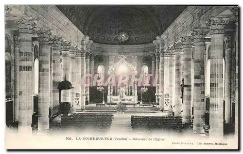 Cartes postales La Roche Sur Yon Interieur d l'Eglise