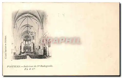 Cartes postales Poitiers Interieur de St Radegonde