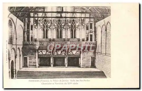 Ansichtskarte AK Poitiers Le Palais de Justice Salle des Pas Perdus Cheminees et Verriers du Siecle