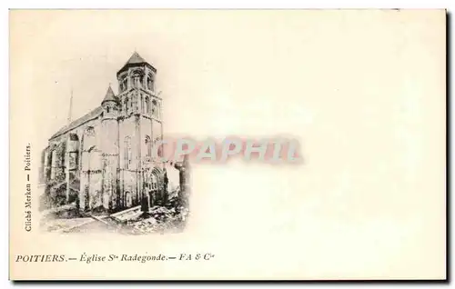 Cartes postales Poitiers Eglise St Radegonde