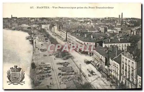 Cartes postales Nantes Vue panoramique Prise du Pont Transbordeur