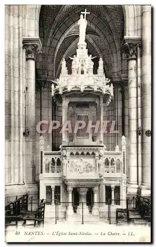 Ansichtskarte AK Nantes L&#39Eglise Saint Nicolas La Chaire