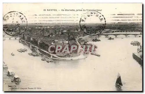 Cartes postales Nantes Ile Gloriette prise du Transbordeur