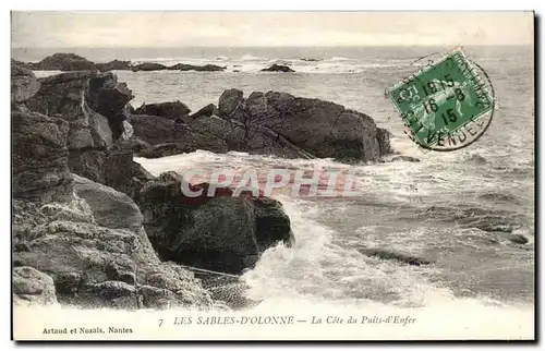 Cartes postales Les Sables D&#39olonne la Cote du Puits d&#39Enfer