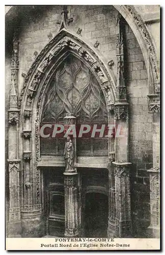 Cartes postales Fontenay le Comte Portail Nord de l'Eglise Notre Dame