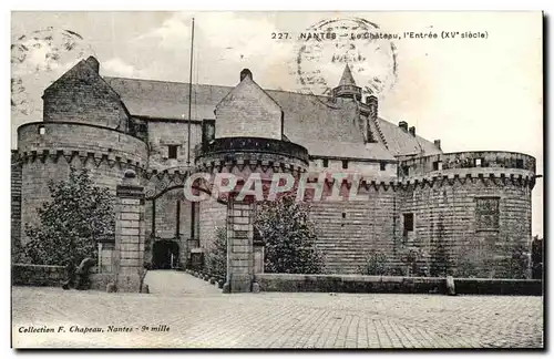 Cartes postales Nantes Le Chateau L'Entree
