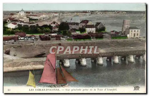 Cartes postales Les Sables D'Olonne Vue generale prise de la Tour d'Arundel Bateau