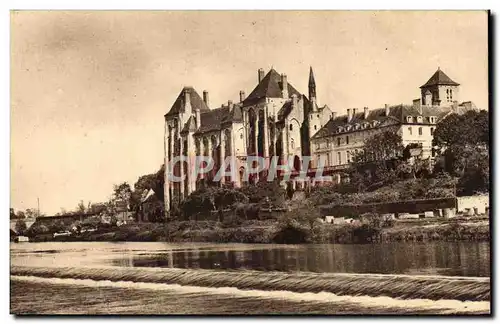 Ansichtskarte AK L&#39Abbaye St Pierre de Solesmes vue du barrage de la sarthe