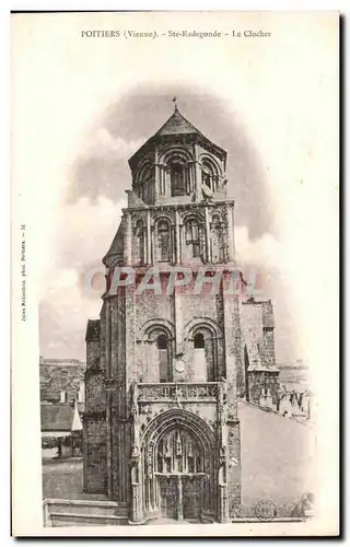 Cartes postales Poitiers Ste Radegonde Le Clocher