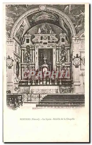 Ansichtskarte AK Poitiers Le Lycee Retable de la Chapelle