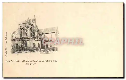 Cartes postales Poitiers Abside de l'Eglise Montierneuf