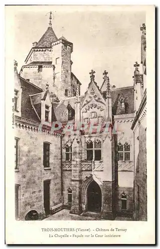 Cartes postales Trois Moutiers Chateau de Ternay La Chapelle Facade sur la Cour interieure