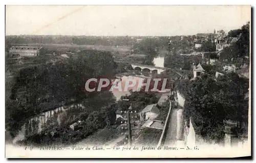 Cartes postales Poitiers Valle du Clain Vue Prise des Jardins de Blossac