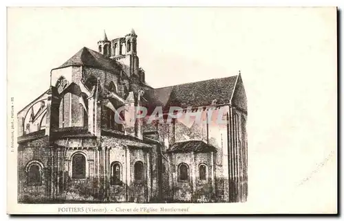 Cartes postales Poitiers Chevet de l'Eglise Montierneuf