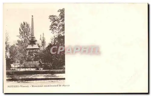 Cartes postales Poitiers Monument Commemoratif de 1870 1871 Militaria
