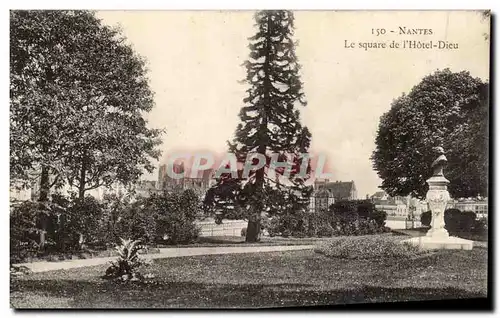 Cartes postales Nantes Le square de L&#39Hotel Dieu