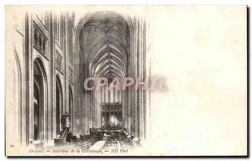 Cartes postales Orleans Interieur de la cathedrale