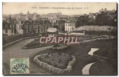 Cartes postales Rennes Vue Generale prise du Thabor