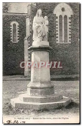 Ansichtskarte AK Vue Statue de Ste Anne Place de Eglise