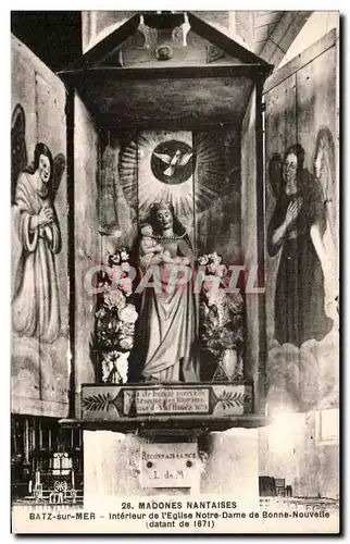 Cartes postales Madones Nantaises Batz Sur Mer Interieur de l&#34eglise Notre Dame de Bonne Nouvelle