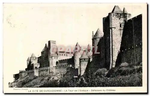 Cartes postales La Cite De Carcassonne La Tour de l&#39Eveque Defenses du Chateau