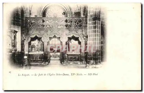 Cartes postales Le Folgoet Le jube de l'eglise Notre Dame