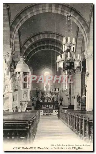 Cartes postales Croix De Vie Interieur De l'Eglise