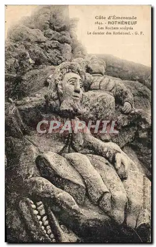 Cartes postales Cote D&#39Emeraude Rotheneuf Les Rochers Sculptes