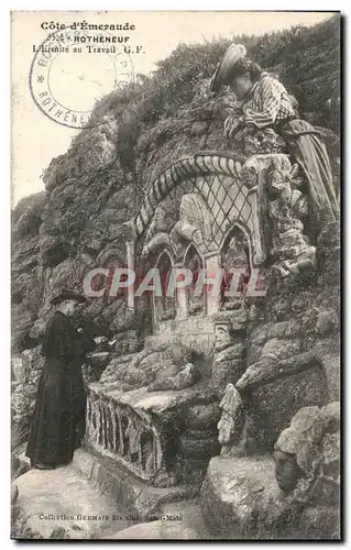 Cartes postales Cote D&#39Emeraude Rotheneuf L&#39Ermite Au Travail