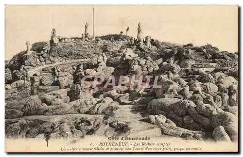 Cartes postales Cote D&#39Emeraude Rotheneuf Les Rochers Sculptes Ces Sculptures