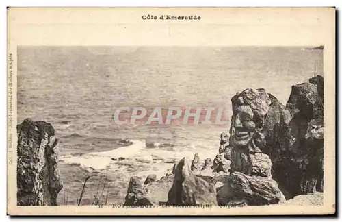 Cartes postales Cote D&#39Emeraude Rotheneuf Les Rochers Sculptes