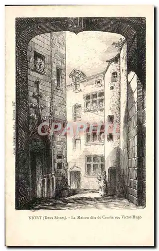 Cartes postales Niort La Maison Dite De Candie Rue Victor Hugo
