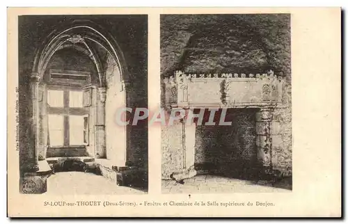 Cartes postales St Loup Sur Thouet Fentre Et cheminee De La Salle Superieure Du Donjon