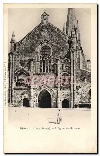 Cartes postales Airvault L&#39Eglise Facade Ouest
