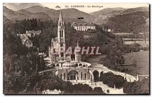 Cartes postales Lourdes La Basilique