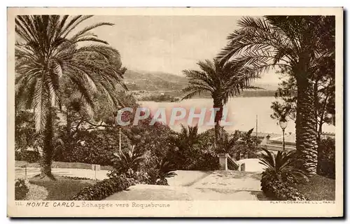 Cartes postales Monte Carlo Echappee Vers Roquebrune