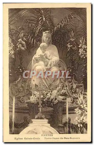 Cartes postales Nantes Eglise Sainte Croix Notre Dame De Bou Secours