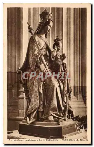 Cartes postales Nantes Madones Nantaises Eglise Sainte croix Notre dame de Nantes