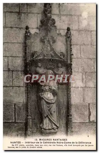 Ansichtskarte AK Madones Nantaises Nantes Interieur de la Cathedrale Notre dame de la Delivrance