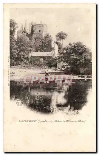 Cartes postales Saint Varent Ruines Du Chateau de Glenay
