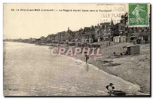 Cartes postales La Baule sur Mer La Plage a maree haute vers le Pouliguen